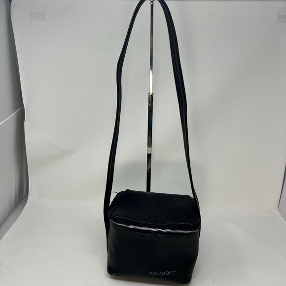 Vintage POLAROID SX70 One Step Camera Bag Black Vinyl Carrying Case Shoulder Bag - Picture 1 of 14
